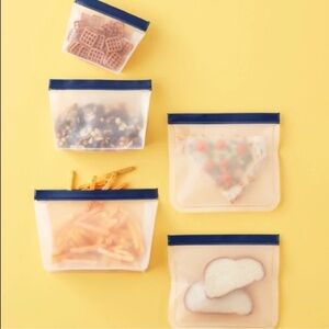 Reusable Food Storage Ziploc Bags Set of 5